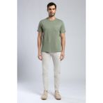 Lee Cooper Vincent Erkek %100 Pamuk O Yaka T-Shirt Haki