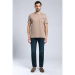 Lee Cooper Vincent Erkek %100 Pamuk O Yaka T-Shirt Vizon