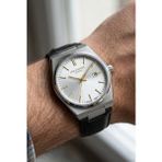Lee Cooper Vintage Tasarım Erkek Kol Saati | 39 mm Çelik Kasa, Siyah Deri Kordon, Gri Kadran