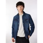 Lee Cooper WOLKER 2 Erkek %100 Pamuk JEAN GÖMLEK - Mavi - 2XL