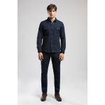 Lee Cooper Worner 3 Erkek Jean Gömlek Denim - Mavi - 2XL