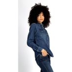 Lee Cooper Would Kadın %100 Pamuk Jean Gömlek - Mavi - XS