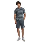 Lee Cooper Yuvarlak Yaka İndigo Erkek T-Shirt 252 LCM 242062 JEVON İNDİGO-EKRU