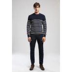 Lee Cooper Yuvarlak Yaka Regular Fit Lacivert Erkek Kazak 261 Lcm 241020 Baldwın Lacivert-Ekr - 2XL