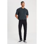 Lee Daren Straight Fit Normal Bel Denim Esnek Jean Kot Pantolon Erkek %98 Pamuk Kumaş - Siyah - 33 - 32