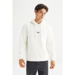 Lee Erkek Mid Logo Hoodie Sweatshirt L212302990 - Ecru