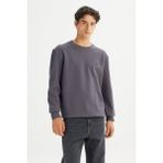 Lee Erkek Pamuk Regular Fit Bisiklet Yaka Gri Sweatshirt - - XL