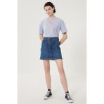 Lee Kadın Koyu Mavi Regular Fit Denim Kot Etek - 27