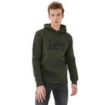 Lee Kapüşonlu Sweatshirt Erkek Sweatshirt, Yeşil, M