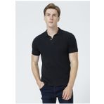 Lee L211810001 Siyah Polo Yaka Erkek T-shirt