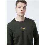Lee L212299801_L212299 Düz Yaka Haki Erkek Sweatshirt