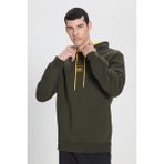 Lee L212302 801 Khakı Erkek Erkek Mıd Logo Hoodıe Baskılı Regular Kapusonlu Sweatshırt - Haki - 2XL