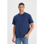 Lee L222001410 Lacivert Erkek Loose Fit Rahat Kesim Bisiklet Yaka T-Shirt