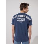Lee L231258400 Yaka Mavi Erkek T-shirt
