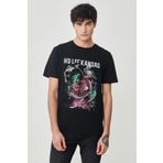 Lee L231311001 Bisiklet Yaka Siyah Erkek T-shirt