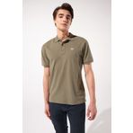 Lee L231369801 Polo Yaka Haki Erkek T-shirt