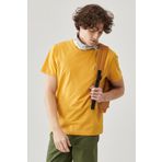 Lee L60UFQ200 Logo Bisiklet Yaka Regular Fit Baskılı Sarı Erkek T-shirt