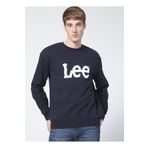Lee L80XTJMA Crew Neck Bisiklet Yaka Regular Fit Baskılı Lacivert Erkek Sweatshirt