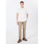 Lee Lastikli Bel Regular Fit Camel Erkek Chino Pantolon L2510302211 Keten Karışımlı
