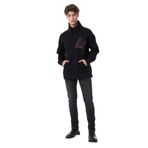 Lee Loose Fit Rahat Kesim Kapüşonlu Şardonlu Siyah Sweatshirt, M, L232278, Black-L232278001, erkek