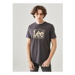 Lee Lweight SS XM Wobbly Logo CNeck Tee O Yaka Antrasit Erkek T-Shirt