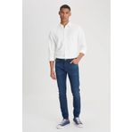 Lee Malone Erkek Jean Pantolon, Koyu Lacivert, 32/32