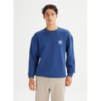 Lee Pamuklu İçi Polarlı Regular Fit Kapüşonlu Logo Detaylı Sweatshirt, 2XL, L2520102, DarKNavy-L2520102411, erkek