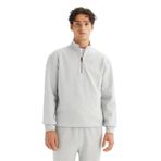 Lee Pike Interlock Half Zip Sweatshirt, M, L252031236, Gri, erkek