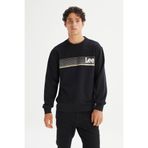 Lee Regular Fit Bisiklet Yaka Baskılı Siyah Erkek Sweatshirt L2520099001