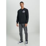 Lee Regular Fit Normal Kesim Bisiklet Yaka Siyah Erkek Içi Polarlı Sweatshirt L232294, Black, S