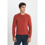 Lee Regular Fit Normal Kesim Haki Triko Kazak - Turuncu - 2XL