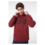 Lee Regular Fit Normal Kesim Kapüşonlu Erkek Bordo Big Logo Sweatshirt