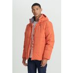 Lee Regular Fit Normal Kesim Kapüşonlu Turuncu Şişme Mont