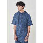 Lee Regular Fit Normal Kesim Lacivert Erkek Kısa Kol Kapüşonlu Sweatshirt