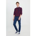 Lee Skinny Fit Dar Kesim Düşük Bel Dar Paça Malone Erkek Koyu Mavi Pamuklu Esnek Jean Kot Pantolon