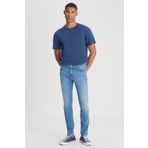 Lee Skinny Fit Dar Kesim Normal Bel Dar Paça Malone Erkek Mavi Pamuklu Esnek Jean Kot Pantolon