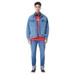 Lee Slim Fit Pamuk Denim Kot Ceket, 2XL, L89Z, Mid Blue-L89ZLJPI, Erkek
