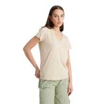 Lee SS V Neck V Yaka Kadın Tişört, Bej, M