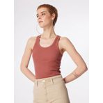 Lee U Yaka Haki Kadın T-Shirt L241615A95-Kolsuz T-shirt