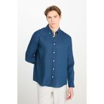 Lee%100 Keten Regular Fit Normal Kesim Lacivert Gömlek, 3XL, L2510549, Navy-L2510549410, Erkek