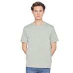 Lee%100 Pamuk Regular Fit Bisiklet Yaka Basic Tişört, S, L2520112, Light Green-L2520112299, Erkek