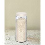 Leelahome Plastik Kapaklı Cam Saklama Kabı 1350 ml - Krem - 1,35 lt - Şeffaf