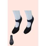 Leement Socks 2'li Yoga Plates Ve Spor Çorabı Taban Altı Kaydırmaz - Siyah - 35 - 39
