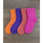 Leement Socks Çocuk 4 Çift Kalın Havlu Termal Çorap Burun Dikişsiz Seri - Çok Renkli - 3 - 4 Yaş