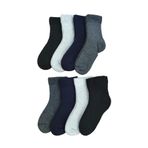 Leement socks Çocuk 8 Çift Kalın Havlu Termal Çorap Burun Dikişsiz Premium Seri Asorti 7-8 Yaş