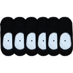 Leement Socks Çocuk Babet Çorap 6 Çift Penye Pamuklu Burun Dikişsiz Slikon Bantlı Görünmez Çorap - Siyah - 9 - 10 Yaş