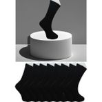 Leement Socks Dikişsiz 8 Çift Penye Taban Altı Havlu Spor Tenis Çorap - Siyah - 41 - 45