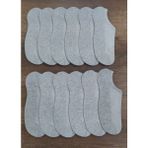 Leement Socks Erkek 12 Çift Pamuklu Sıfır Konç Sneakers Çorap - Gri - 40 - 44