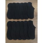 Leement Socks Erkek 12 Çift Pamuklu Sıfır Konç Sneakers Çorap - Siyah - 40 - 44