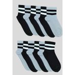 Leement Socks Erkek 12 Çift Yarım Konç Dikişsiz Spor Çorap Kolej Seri - Çok Renkli - 40 - 44